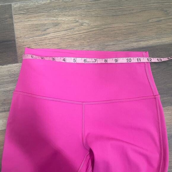 Lululemon Size 6 Align High Rise Crop Pants Leggings Pink Pull On Activewear - Picture 8 of 8